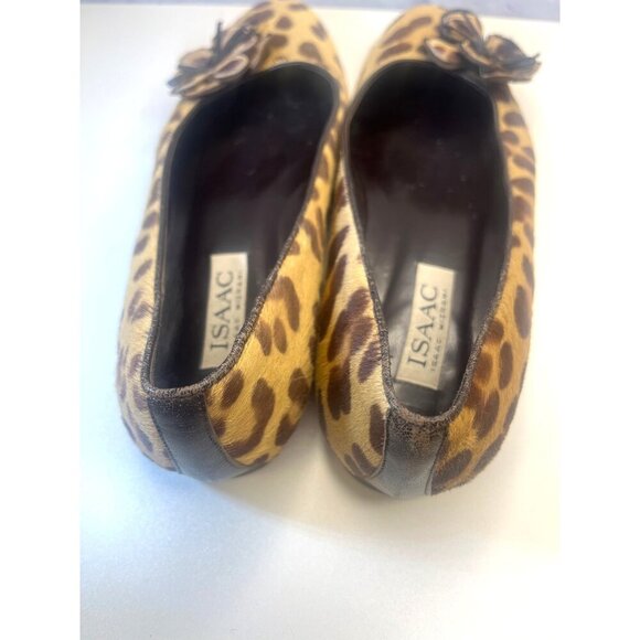Isaac Mizrahi Ballet Flat Animal Print Slip on Shoes Ladies Size 8.5B Calf Hair - Picture 10 of 13
